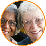 Picture of two women smiling